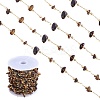 Natural Tiger Eye Chips Beaded Chains CHC-SZ0001-62J-1