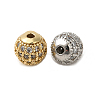 Brass Cubic Zirconia Beads ZIRC-F001-02-6MM-2