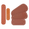 Oval PU Leather Knitting Crochet Bags Nail Bottom Shaper Pad DIY-PH0008-30-1