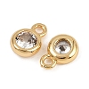 Brass Pave Cubic Zirconia Pendants KK-H078-07G-2