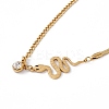Crystal Rhinestone Pendant Necklace with 304 Stainless Steel Herringbone Chains NJEW-P269-04B-G-1