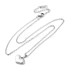 Heart 304 Stainless Steel Pendant Necklaces NJEW-H059-17P-4