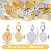 48Pcs 2 Colors 304 Stainless Steel Charms STAS-FH0002-29A-2