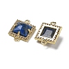 Natural Lapis Lazuli Faceted Square Links G-I375-03G-02-2