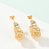 Ion Plating(IP) 304 Stainless Steel Twist Stud Earrings EJEW-K244-36G-3