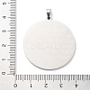 Anti-Tarnish 304 Stainless Steel Pendants STAS-U030-03P-3