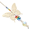 201 Stainless Steel Butterfly Shape & Rainbow Crystal Glass Hanging Suncatcher HJEW-JM04682-4
