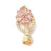 Brass Micro Pave Cubic Zirconia Fold Over Clasps KK-B098-07G-02-1
