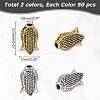 100Pcs 2 Colors Tibetan style Alloy Bead Caps FIND-GO0003-12-2