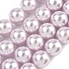 Electroplated Shell Pearl Beads Strands BSHE-G041-14mm-06-1