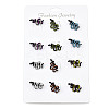 12Pcs 6 Colors Snake Enamel Pins JEWB-A033-18EB-1