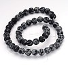 Natural Snowflake Obsidian Gemstone Beads G-J338-03-8mm-2