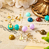 DIY Half Round Opaque Resin Stud Earring Jewelry Kits DIY-TA0010-78-7