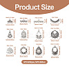  Jewelry 72Pcs 12 Style Tibetan Style Alloy Chandelier Components Links TIBE-PJ0001-01-5
