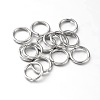 Eco-Friendly PVD Vacuum Plating & Long-Lasting Plated Brass Open Jump Rings KK-E663-7mm-P-1