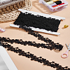5 Yards Polyester Embroidery Flower Lace Trim OCOR-LP0004-51B-1