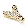 Brass Micro Pave Cubic Zirconia Pendants KK-Z108-02G-Y-2