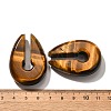Natural Tiger Eye Ear Plugs Gauges G-I359-13E-04-3
