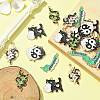 20Pcs 5 Styles Alloy Enamel Pendants ENAM-CJ0005-74-5