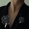 Cubic Zirconia Clover Brooch Pin JBR105F-7