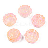 Transparent Spray Painted Glass Beads GLAA-N035-037-G03-2