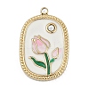 304 Stainless Steel Enamel Pendants STAS-I325-001G-1