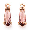 Faceted Glass Pendants GLAA-T010-004G-1