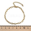 PVD Vacuum Plating 304 Stainless Steel Cable Chain Bracelet for Men Women BJEW-E031-05C-G-6