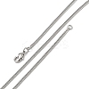 2mm Rack Plating Brass Herringbone Chain Necklaces for Women Men MAK-L044-20P-4