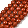 Grade A Natural Red Jasper Bead Strands G-P075-36-10mm-2
