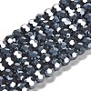 Electroplate Opaque Glass Beads Strands EGLA-A035-P6mm-A18-1