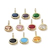 Brass Pave Cubic Zirconia Pendants CU-CBA6980-07G-1
