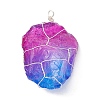 Electroplated Raw Rough Natural Quartz Copper Wire Wrapped Big Pendants PALLOY-JF02283-03-2