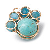 4Pcs 4 Styles Copper Wire Wrapped Natural & Synthetic Mixed Gemstone Faceted Beaded Pendants PALLOY-TA00168-01-4