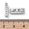925 Sterling Silver Cubic Zirconia Twister Clasps STER-WH0007-28C-P-4