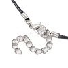 Transparent Electroplate Glass Pendant Necklaces NJEW-MZ00040-05-5