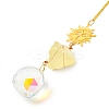 Wire Wrapped Nuggets Natural Citrine Pendant Decorations HJEW-C008-03C-G-2