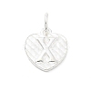 925 Sterling Silver Heart with Capital Letter Charms STER-S009-13X-S-1