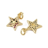 Brass Micro Pave Cubic Zirconia Pendants KK-C093-26A-G-2
