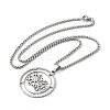 201 Stainless Steel Sigil of Volac/valak Pendant Necklaces LS-NJEW-H065-15P-2