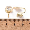 Brass Micro Pave Cubic Zirconia Ear Cuff Findings KK-F898-15B-G-3
