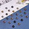25Pcs 5 Colors Ion Plating(IP) Frosted 201 Stainless Steel European Beads STAS-SZ0001-93-4