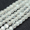 Natural White Moonstone Beads Strands X-G-P342-02A-4mm-AA-1
