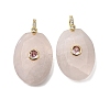 Natural Rose Quartz Pendants GG-CBA7610-06G-02-1