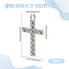 50Pcs Alloy Rhinestone Pendants FIND-ME0002-13P-2
