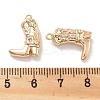 Brass Micro Pave Clear Cubic Zirconia Pendants KK-M102-25G-3