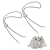 2Pcs Alloy Bucket Bag Drawstring Chains DIY-WR0003-08P-1