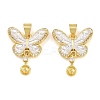 Brass Micro Clear Cubic Zirconia Peg Bails Pin Pendants KK-CBA6A75-51B-G-1