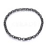 304 Stainless Steel Box Chain Necklaces NJEW-H493-17AS-B-1