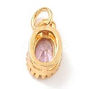 Real 18K Gold Plated Brass Inlaid Cubic Zirconia Charms ZIRC-L100-079G-07-3